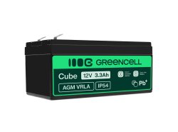 Green Cell ® AGM 12V 3.3Ah μπαταρία VRLA παιχνίδια μπαταρίας μολύβδου ηλεκτρικά παιχνίδια συναγερμός παιδικών οχημάτων