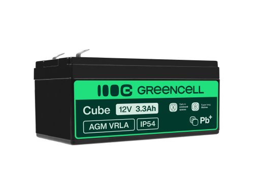 Green Cell ® AGM 12V 3.3Ah μπαταρία VRLA παιχνίδια μπαταρίας μολύβδου ηλεκτρικά παιχνίδια συναγερμός παιδικών οχημάτων