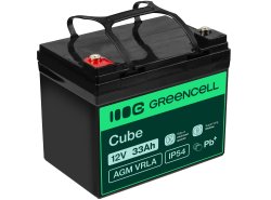 Green Cell ® AGM 12V 33Ah μπαταρία VRLA μπαταρία μολύβδου Unbemann αλιευτικό κόπτη σκάφος σκούτερ γκαζόν τρακτέρ χλοοκοπτικό