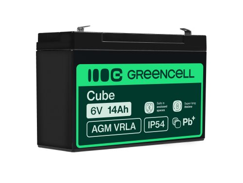 Green Cell ® AGM 6V 14Ah μπαταρία μολύβδου VRLA Μπαταρία Unbemann αλιευτικό κόπτη σκάφος σκούτερ γκαζόν τρακτέρ χλοοκοπτικό