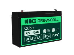 Green Cell ® AGM 6V 15Ah μπαταρία VRLA παιχνίδια μπαταρίας μολύβδου ηλεκτρικά παιχνίδια συναγερμός παιδικών οχημάτων