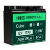 Green Cell ® AGM 12V 17Ah μπαταρία VRLA μπαταρία μολύβδου Unbemann fish cutter boat scooter σκούτερ γκαζόν τρακτέρ χλοοκοπτικό