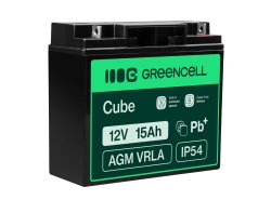 Μπαταρία Green Cell® AGM 12V 15Ah μπαταρία μολύβδου οξέος VRLA κόφτης ψαρέματος σκούτερ γκαζόν τρακτέρ χλοοκοπτική μηχανή