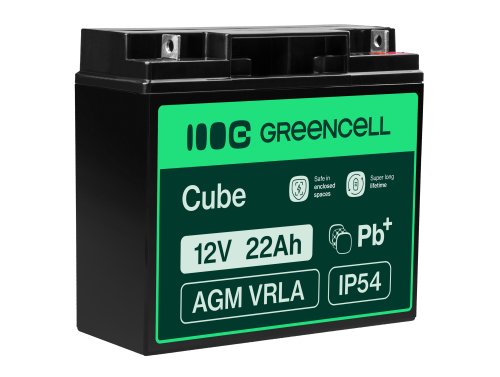 Green Cell ® AGM 12V 22Ah μπαταρία VRLA μπαταρία μολύβδου Unbemann αλιευτικό κόπτη σκάφος σκούτερ γκαζόν τρακτέρ χλοοκοπτικό