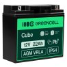 Green Cell ® AGM 12V 22Ah μπαταρία VRLA μπαταρία μολύβδου Unbemann αλιευτικό κόπτη σκάφος σκούτερ γκαζόν τρακτέρ χλοοκοπτικό