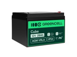 Green Cell ® AGM 12V 28Ah μπαταρία VRLA μπαταρία μολύβδου Unbemann αλιευτικό κόπτη σκάφος σκούτερ γκαζόν τρακτέρ χλοοκοπτικό