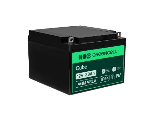 Green Cell ® AGM 12V 28Ah μπαταρία VRLA μπαταρία μολύβδου Unbemann αλιευτικό κόπτη σκάφος σκούτερ γκαζόν τρακτέρ χλοοκοπτικό
