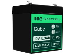 Green Cell ® AGM 12V 5.3Ah μπαταρία VRLA παιχνίδια μπαταρίας μολύβδου ηλεκτρικά παιχνίδια συναγερμός παιδικών οχημάτων