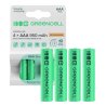 Green Cell επαναφορτιζόμενες μπαταρίες Ni-MH 4x AAA HR03 950mAh
