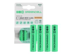 Green Cell επαναφορτιζόμενες μπαταρίες Ni-MH 4x AAA HR03 800mAh