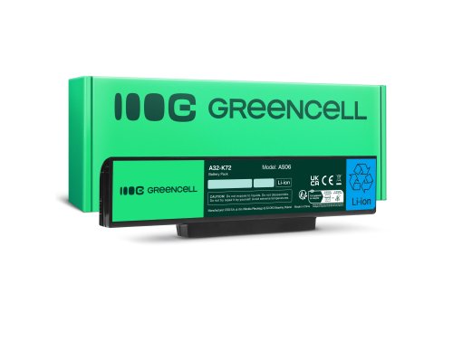 Green Cell Μπαταρία A32-K72 για Asus K72 K72D K72F K72J K73S K73SV X73S X77 N71 N71J N71V N73 N73J N73S N73SV