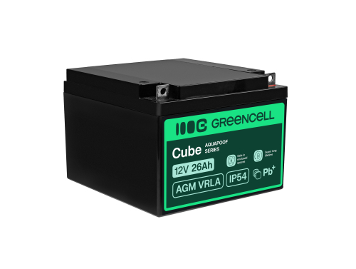Green Cell ® AGM 12V 26Ah μπαταρία VRLA μπαταρία μολύβδου Unbemann αλιευτικό κόπτη σκάφος σκούτερ γκαζόν τρακτέρ χλοοκοπτικό
